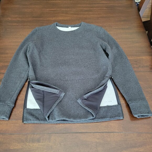 lululemon athletica Tops - Lululemon Crewneck Sweatshirt Zipper Sides Women's Size 6